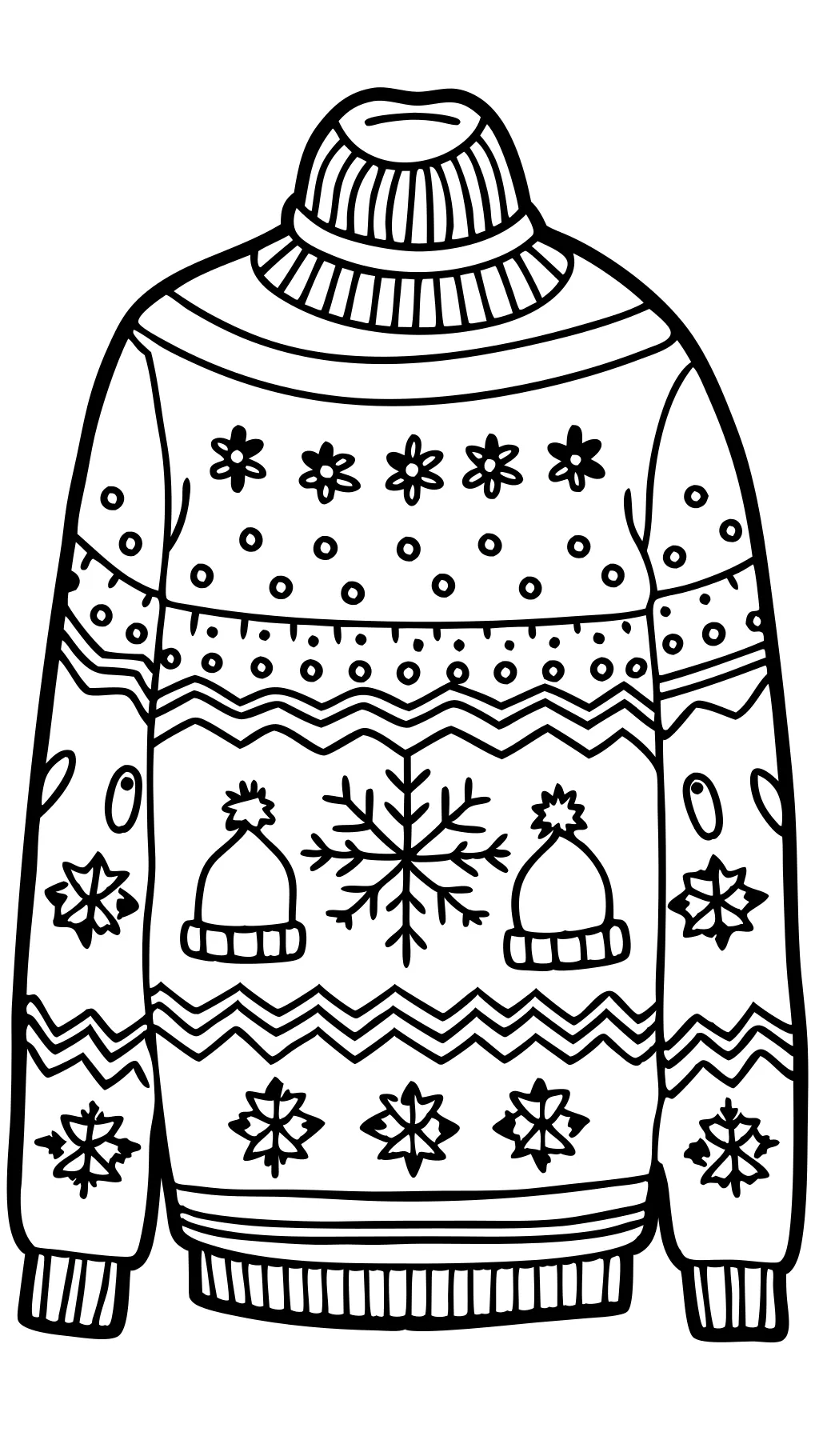 ugly sweater coloring pages